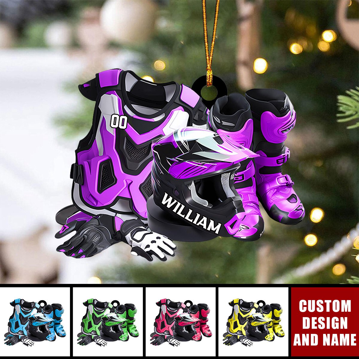 2024 New Release Personalized Motocross Christmas Ornaments -Gifts For Motorcycle Lovers