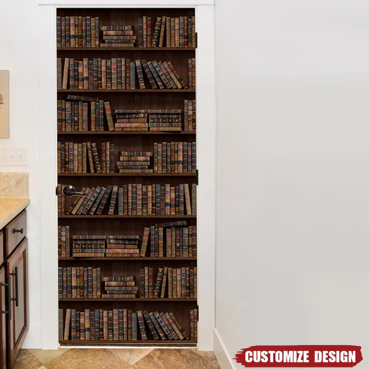 Personalized Bookcase Door Cover - Gift FoR Bookworms