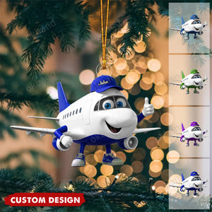New Release - Personalized Cute Plane Mascot Ornament