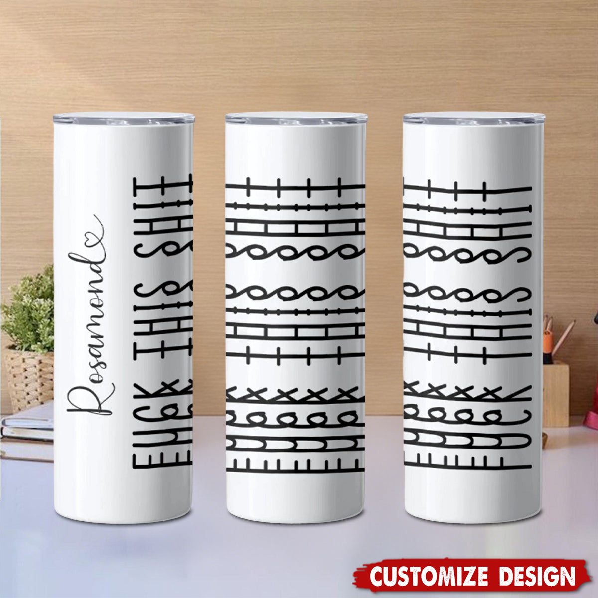 Let The Tumbler Do The Talking-Personalized Fk This Sh*t Tumbler-Gift For Best Friends, Sisters, Family Members, Coworkers