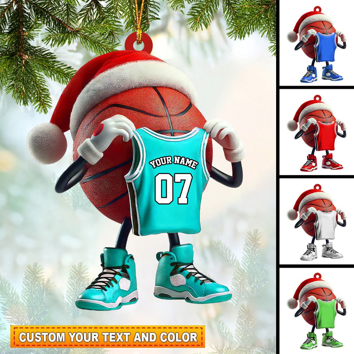 Personalized Basketball Christmas Ornament-Gift For Basketball Players and Fans-New Release