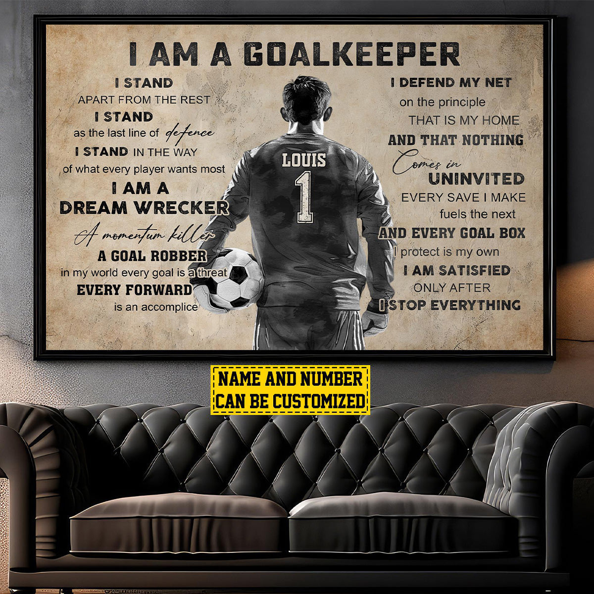 Personalized Poster-Great Gift Idea For Soccer Lovers