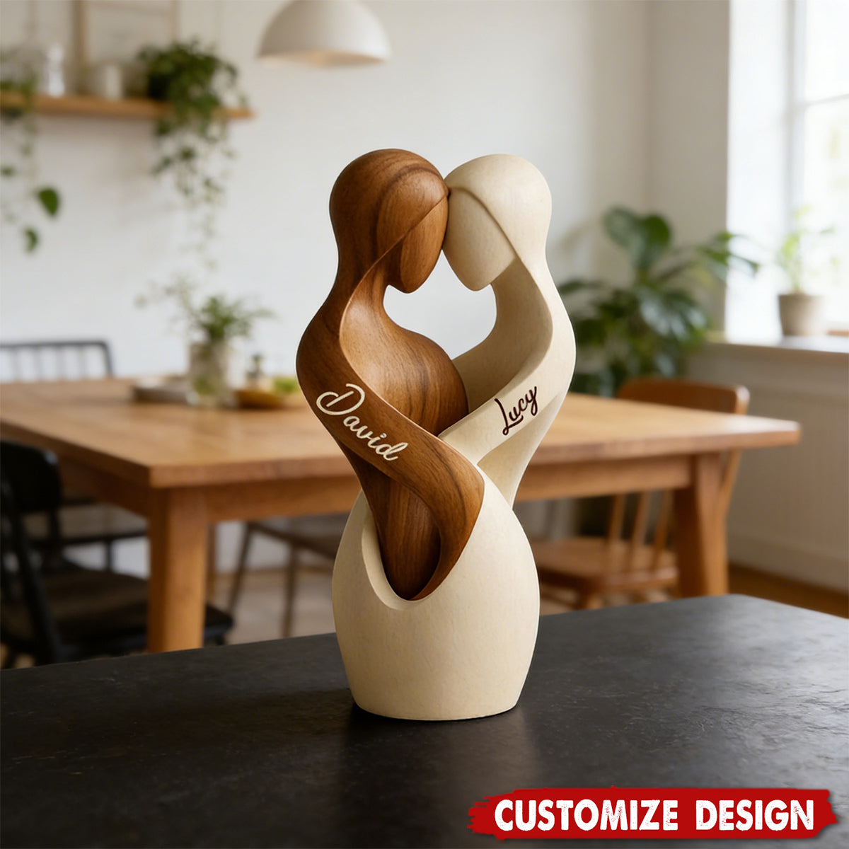 Personalized Couple Hugging Romantic Custom Shaped Acrylic Plaque - Gift for Couple