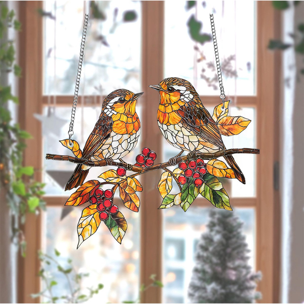 When Robins Are Near-Robin Suncatcher-Robins Memorial Gift