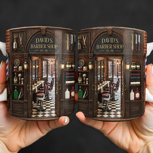 My Barber Shop, Personalized Coffee Mug, Gift For Barber Lovers
