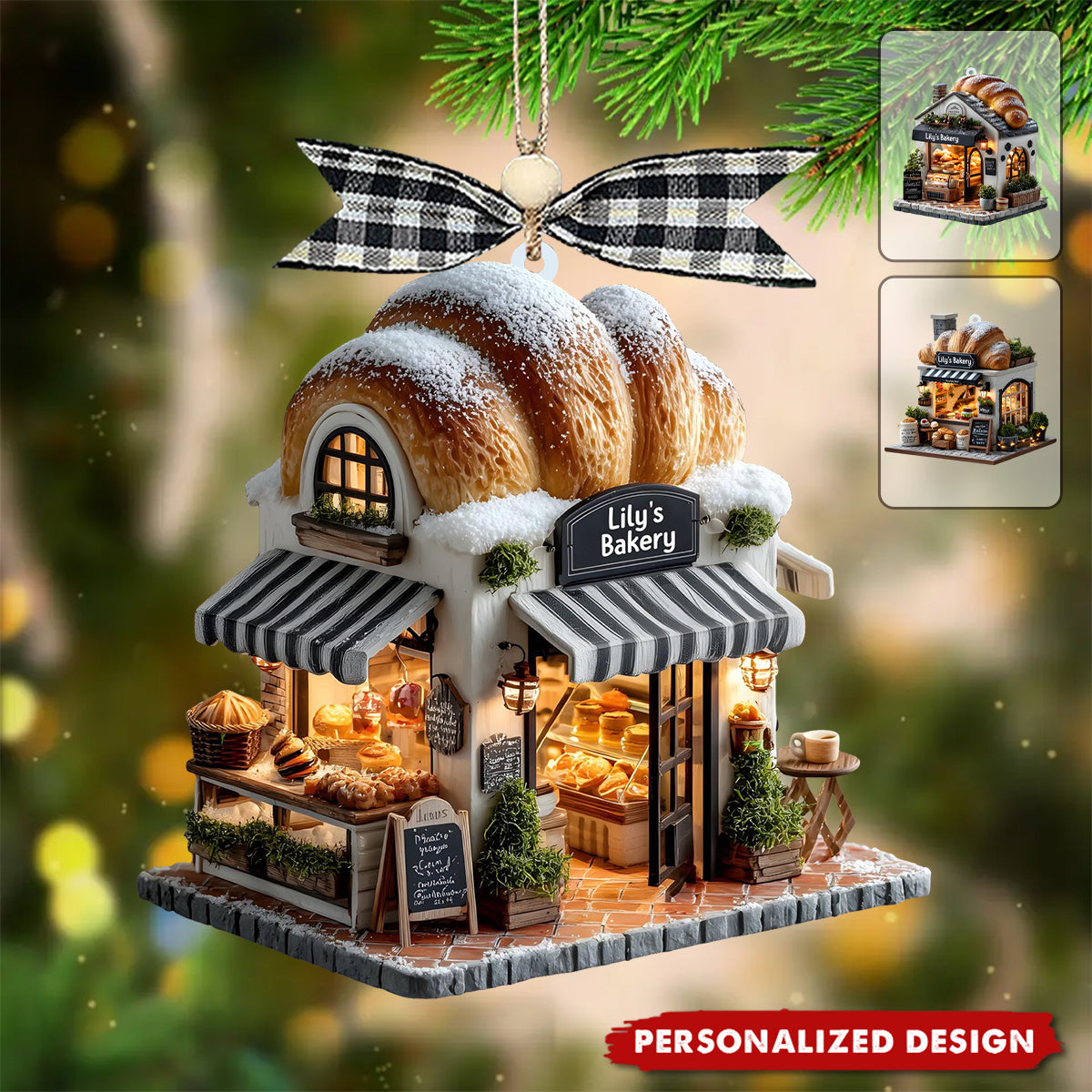 Personalized Bakery Christmas Ornament