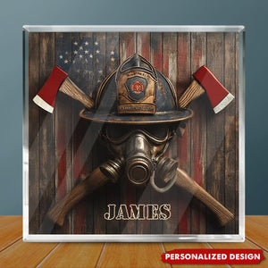 Firefighter's Honor Emblem-Personalized Plaque