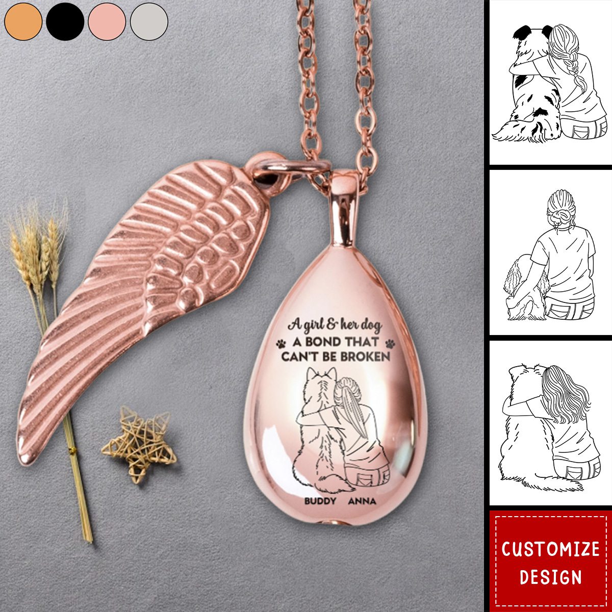 A Bond That Can't Be Broken - Personalized Urn Necklace