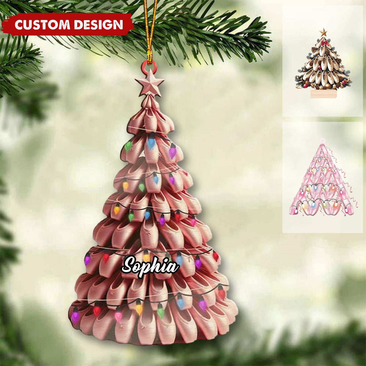 Personalized Ballet Shoes Christmas Ornament, Gift For Ballet Dancers - New Release