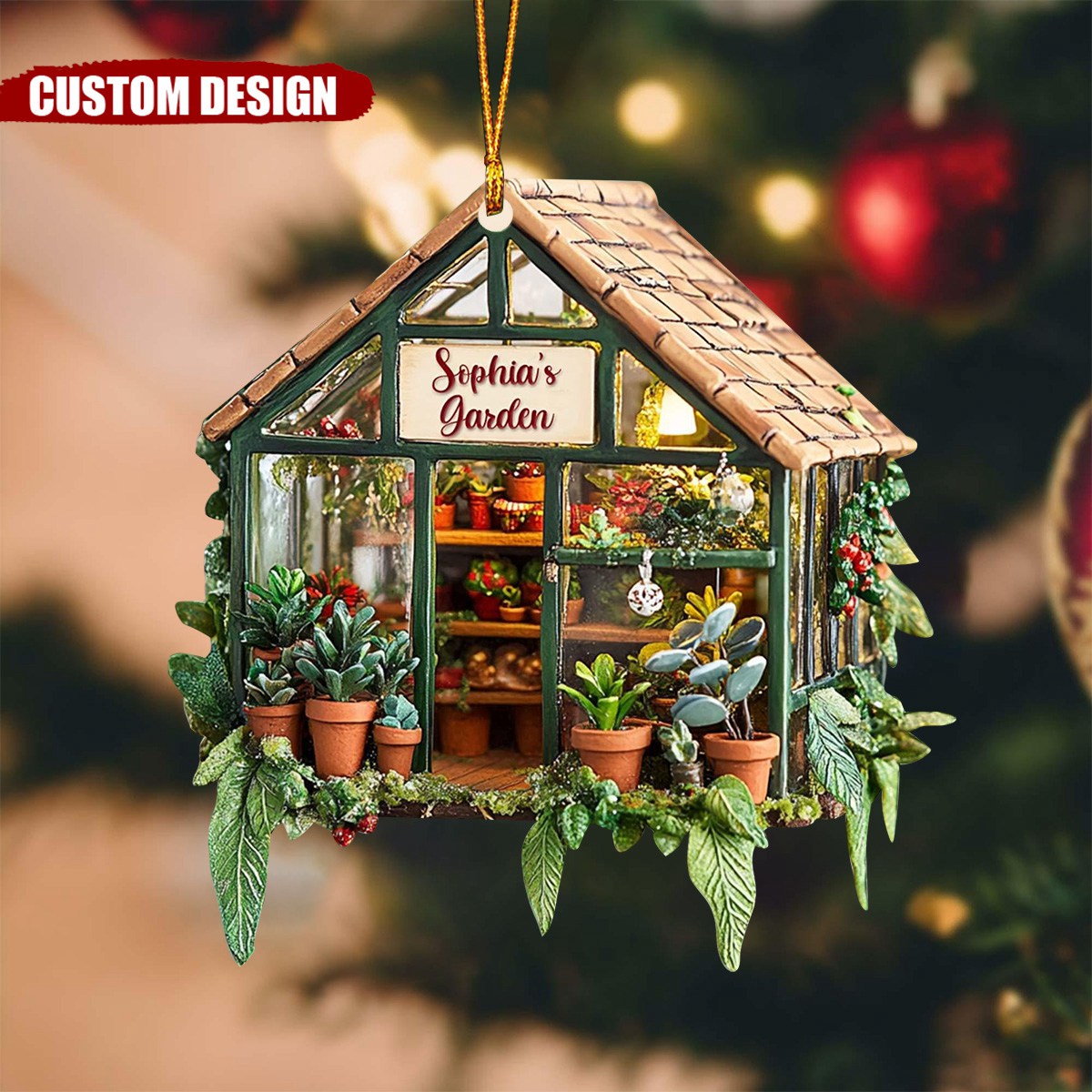 Personalized Greenhouse garden Christmas Ornament-Gifts For garden Lovers-New Release