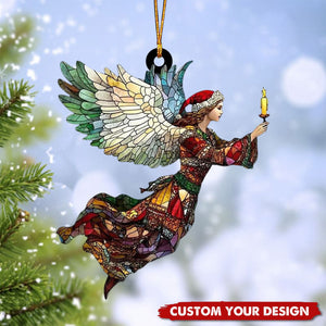 Angel with Candle Acrylic Christmas Ornament - 2024 New Release