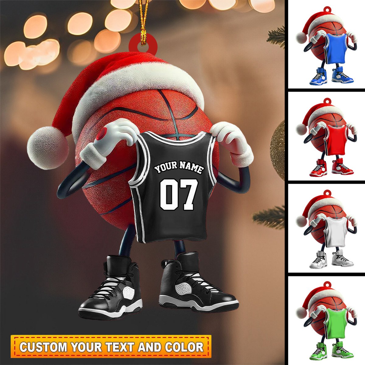 Personalized Basketball Christmas Ornament-Gift For Basketball Players and Fans-New Release