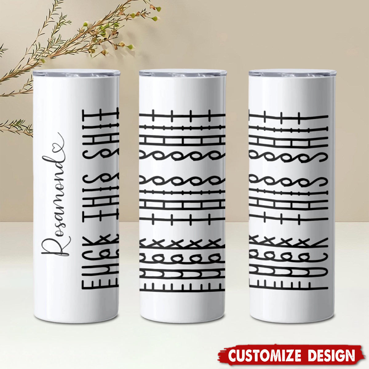 Let The Tumbler Do The Talking-Personalized Fk This Sh*t Tumbler-Gift For Best Friends, Sisters, Family Members, Coworkers