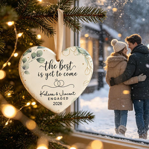 Personalized engaged ornament, Engagement gift, future mr and mrs gift, engaged Christmas gift, engaged couple gift, custom engagement gift
