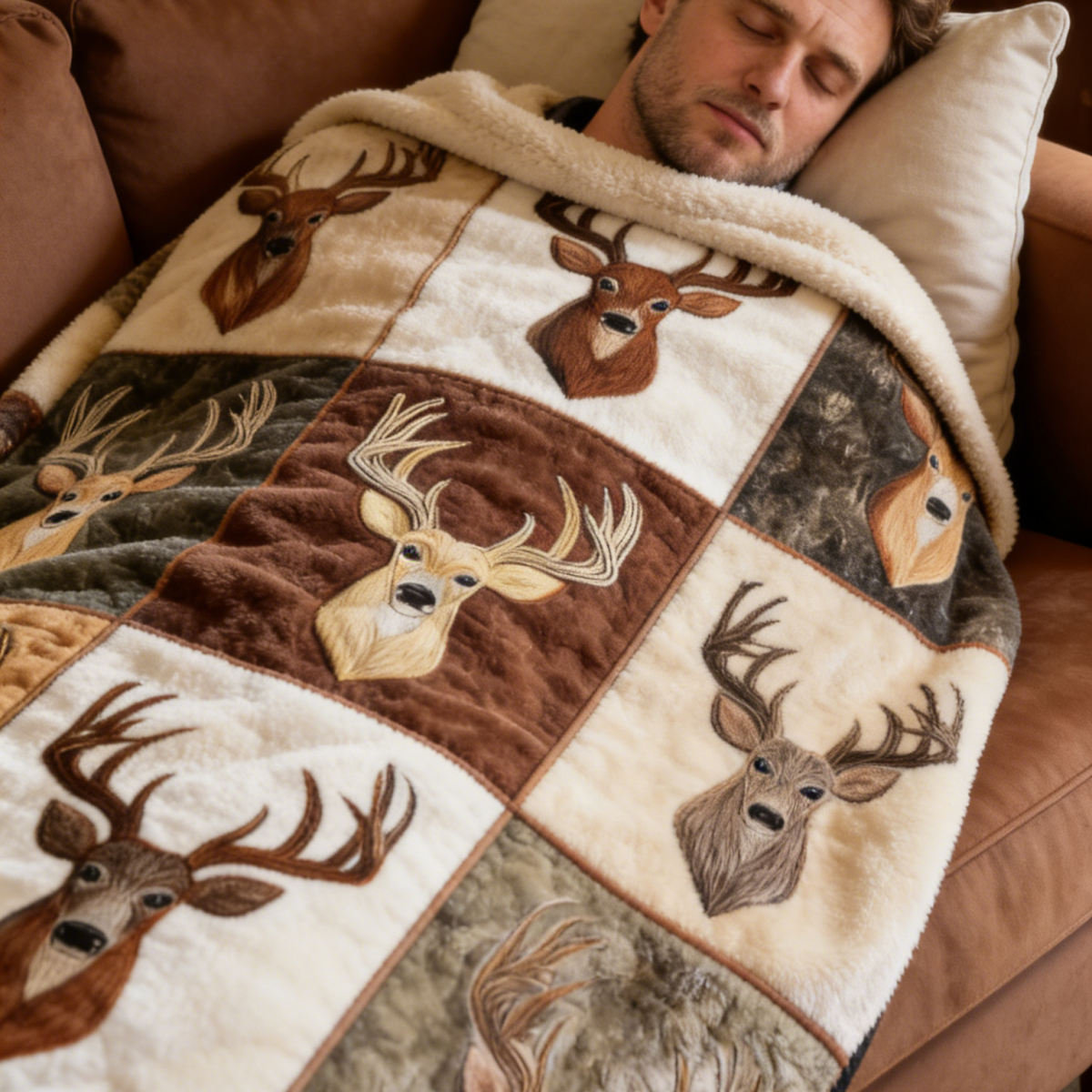 Personalized Deer Hunting Flannel Blanket - Gift for Hunter