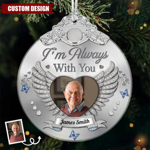 Custom Photo Glass Ornament - Personalized Christmas Memorial Sympathy Gifts For Loss Of Mom, Dad - A Life That Shines On