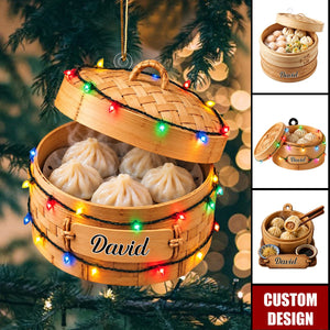 Personalized Dumpling Steamer Christmas Tree Ornament