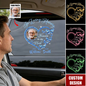 Personalized Forever In My Heart Car Window Decal Sticker