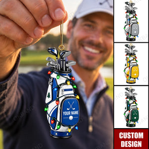 Personalized Golf Backpacks Christmas Ornament