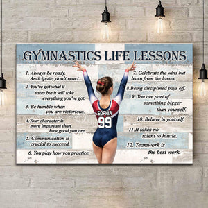 Personalized Gymnast Girl Canvas Poster-Gift For Daughter Granddaughter Teen Girl
