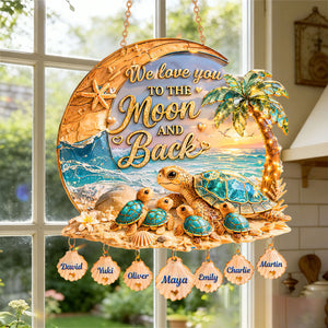 Mother Turtle And Baby Suncatcher - Personalized Gifts For Mom