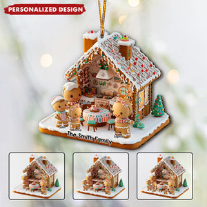 Ginger Bread Family - Personalized Family Ornament