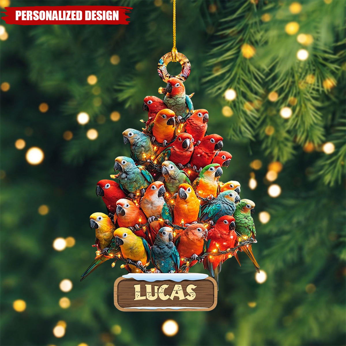Personalized Parrot Christmas Ornament-Gift For Parrot Lover-2024 New Release
