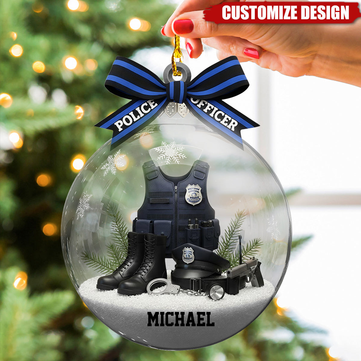 Proud Police Officer - Personalized Police Officer Ornament