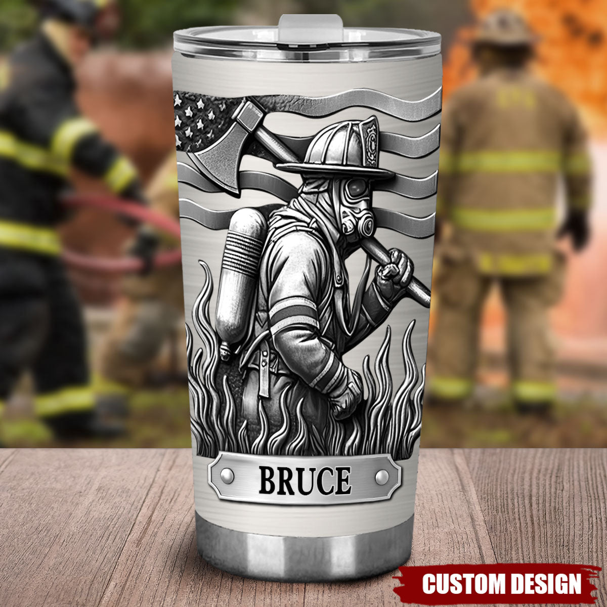 Proud Firefighter - Personalized Firefighter Tumbler