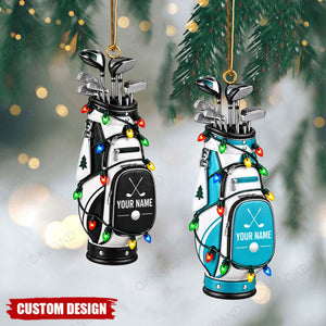 Personalized Golf Backpacks Christmas Ornament