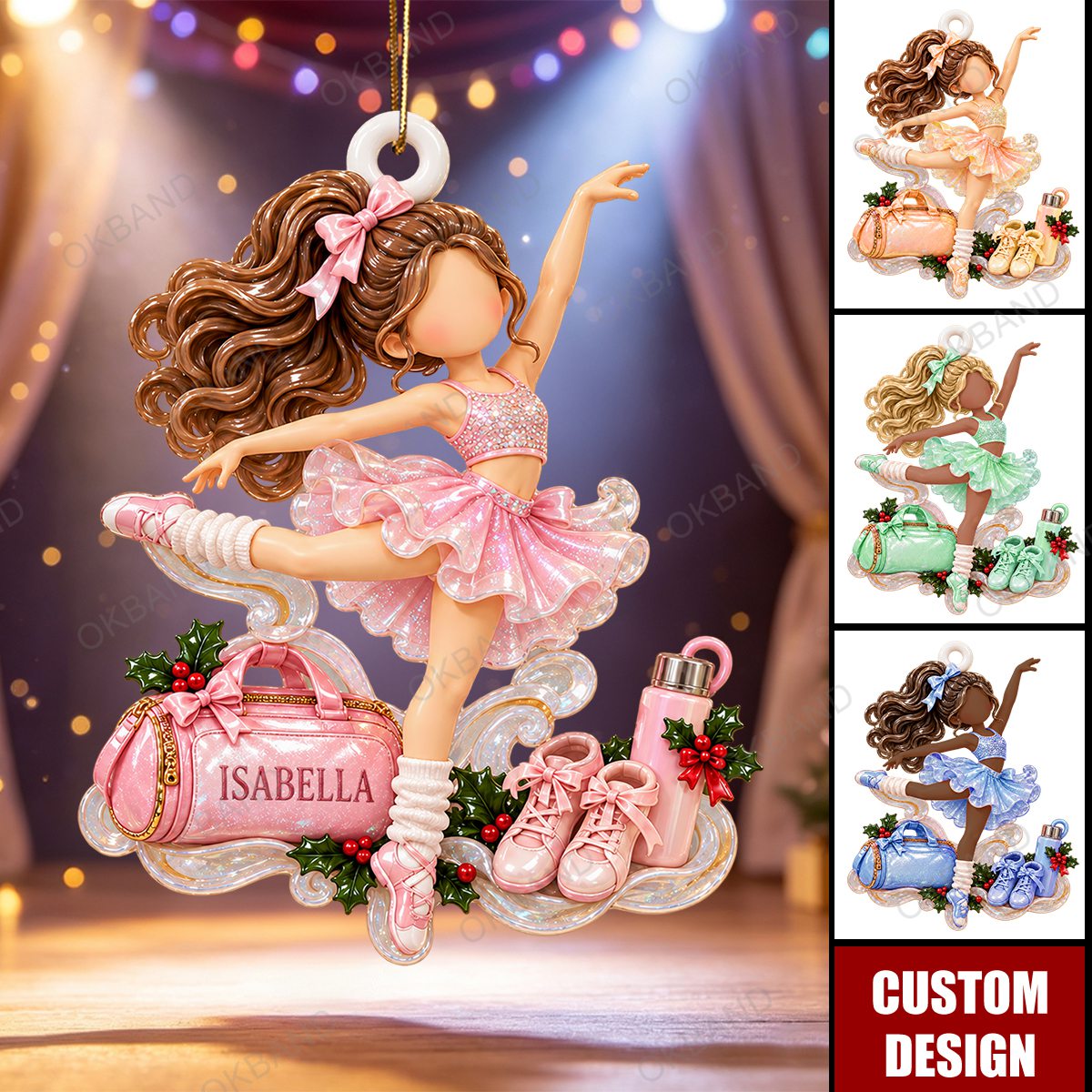Personalized Dancer Christmas Ornament, Gift for Dancing Lovers