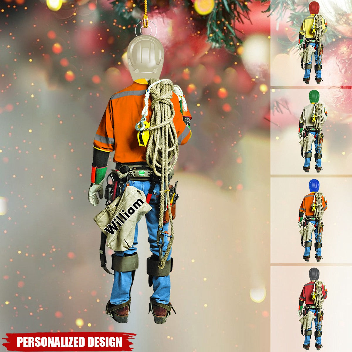 Personalized Family Lineman Christmas Ornament-Gifts For Family Lineman-2024 New Release