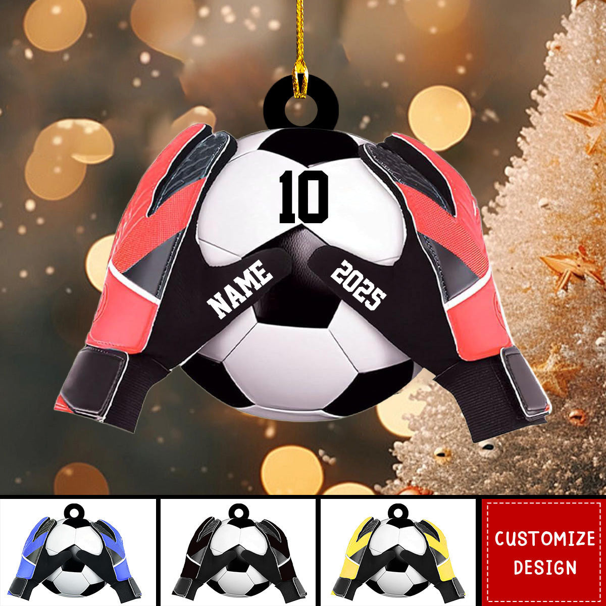 Personalized  Soccer Goal Keeper Christmas Ornament - Gift For Soccer Lovers - New Release