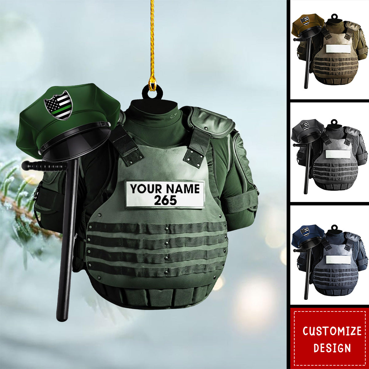 Personalized Police Christmas Ornament Gift For Police Officer - 2024 New Release