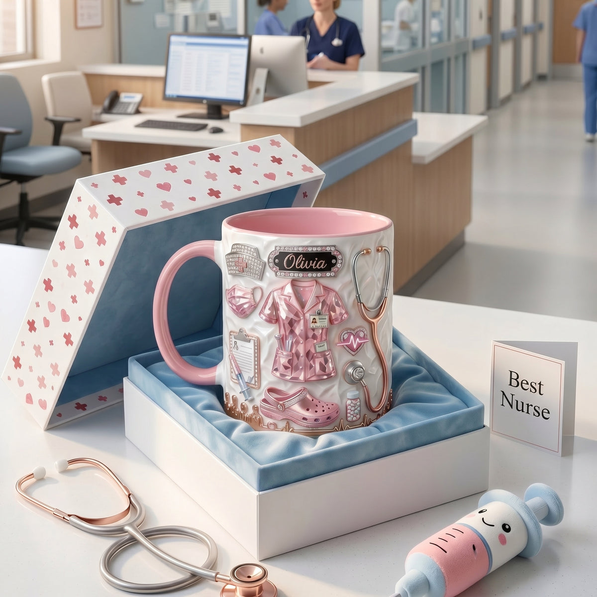 Personalized Nurse Themed Mug  - Gift For Nurses & Healthcare Workers