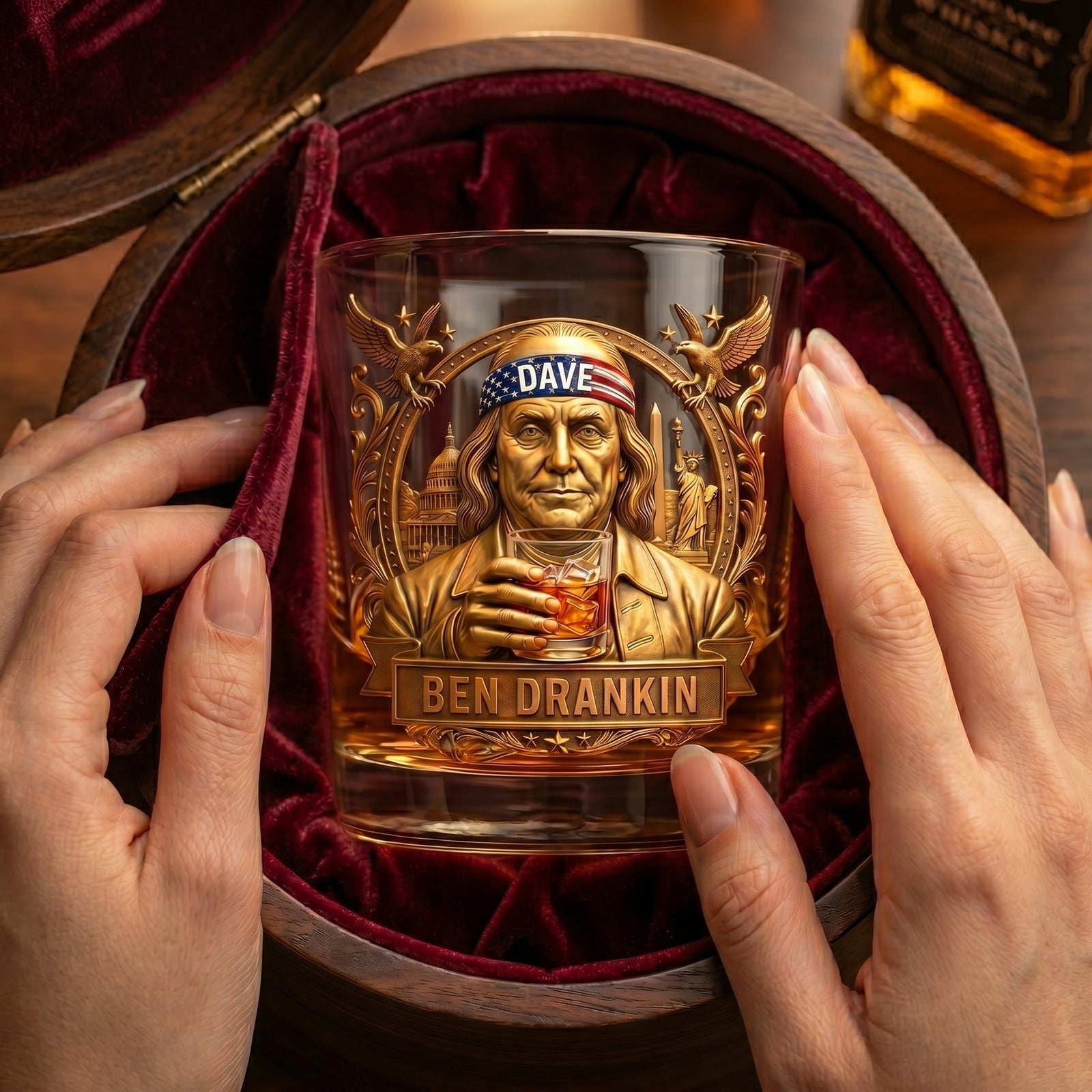Bold & Memorable Round Glass - Personalized Anniversary Gifts