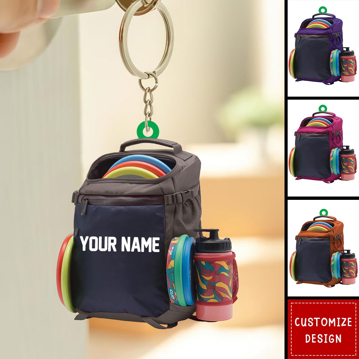 New Release Personalized Disc Golf Acrylic Keychain-Gift For Disc Golf Lovers
