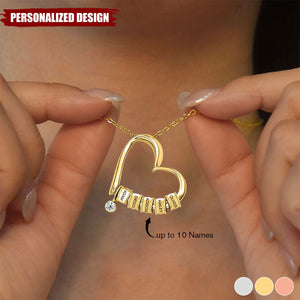 Personalized Name Hearts Necklace-Gift For Family