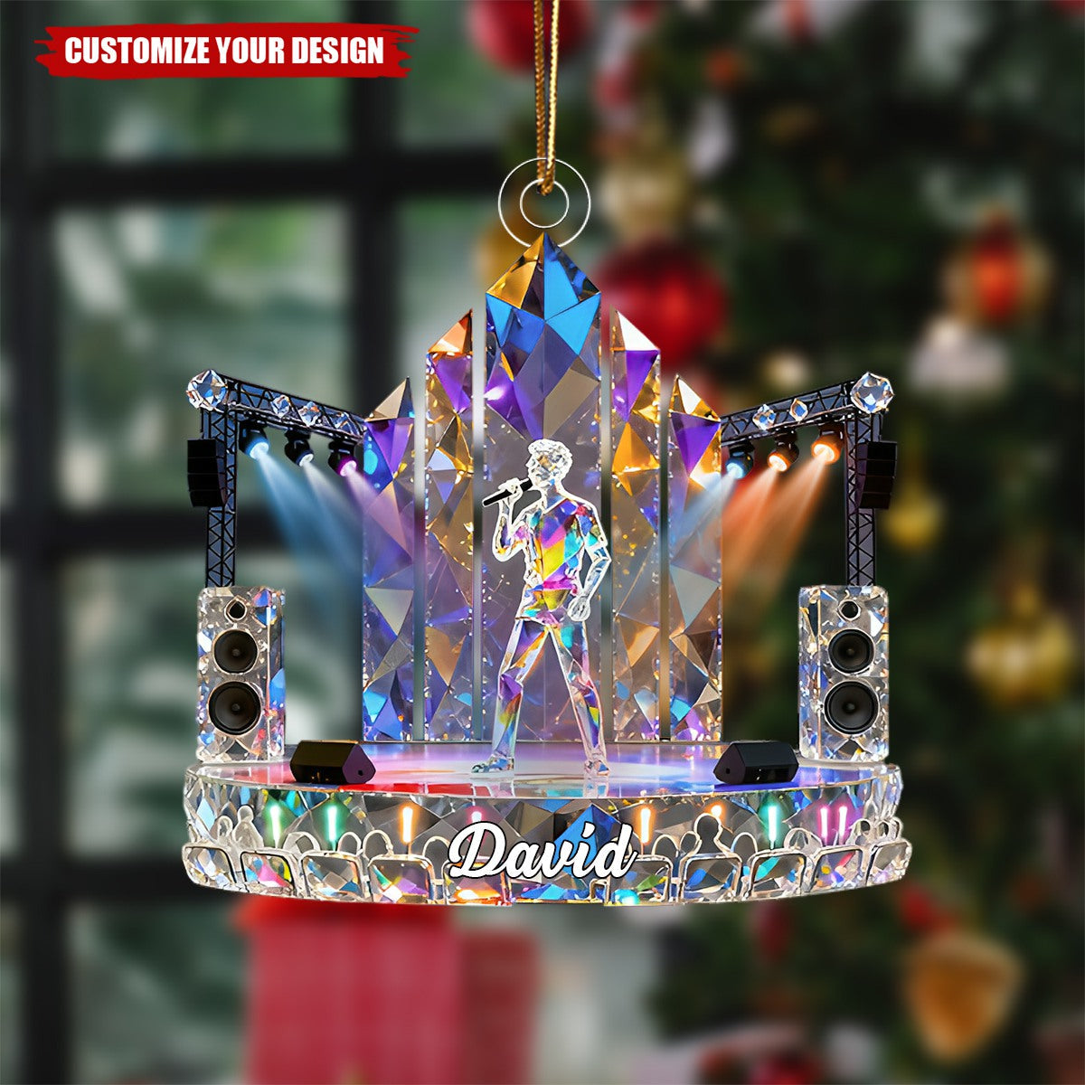 Personalized Colorful Singing Stage Ornament