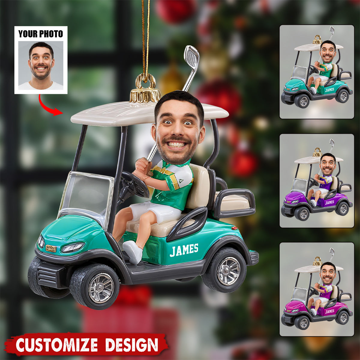 Personalized Golf Acrylic Ornament - Gift for Golf Lovers