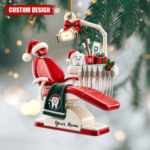 Personalized Dental Hygienist Acrylic Ornament | Dentist Christmas Ornament