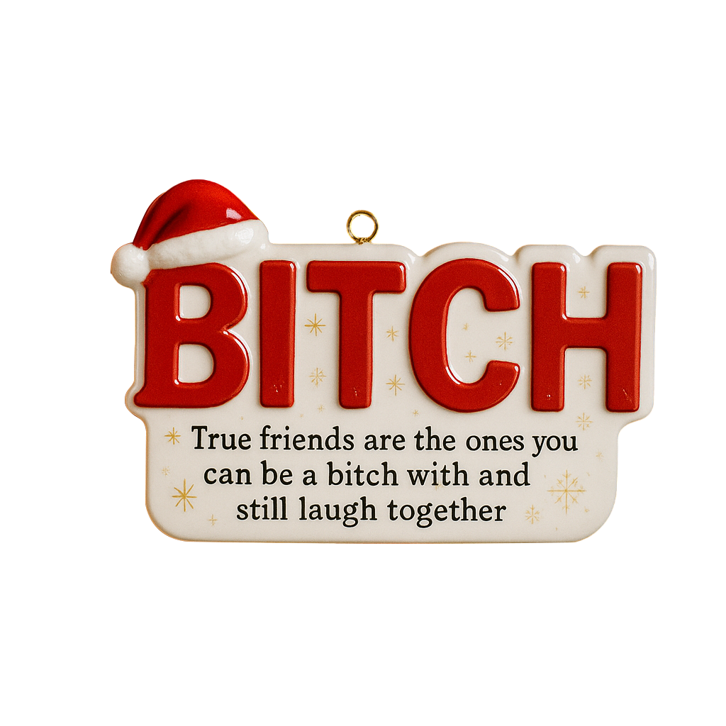 Funny Friendship Christmas Ornament