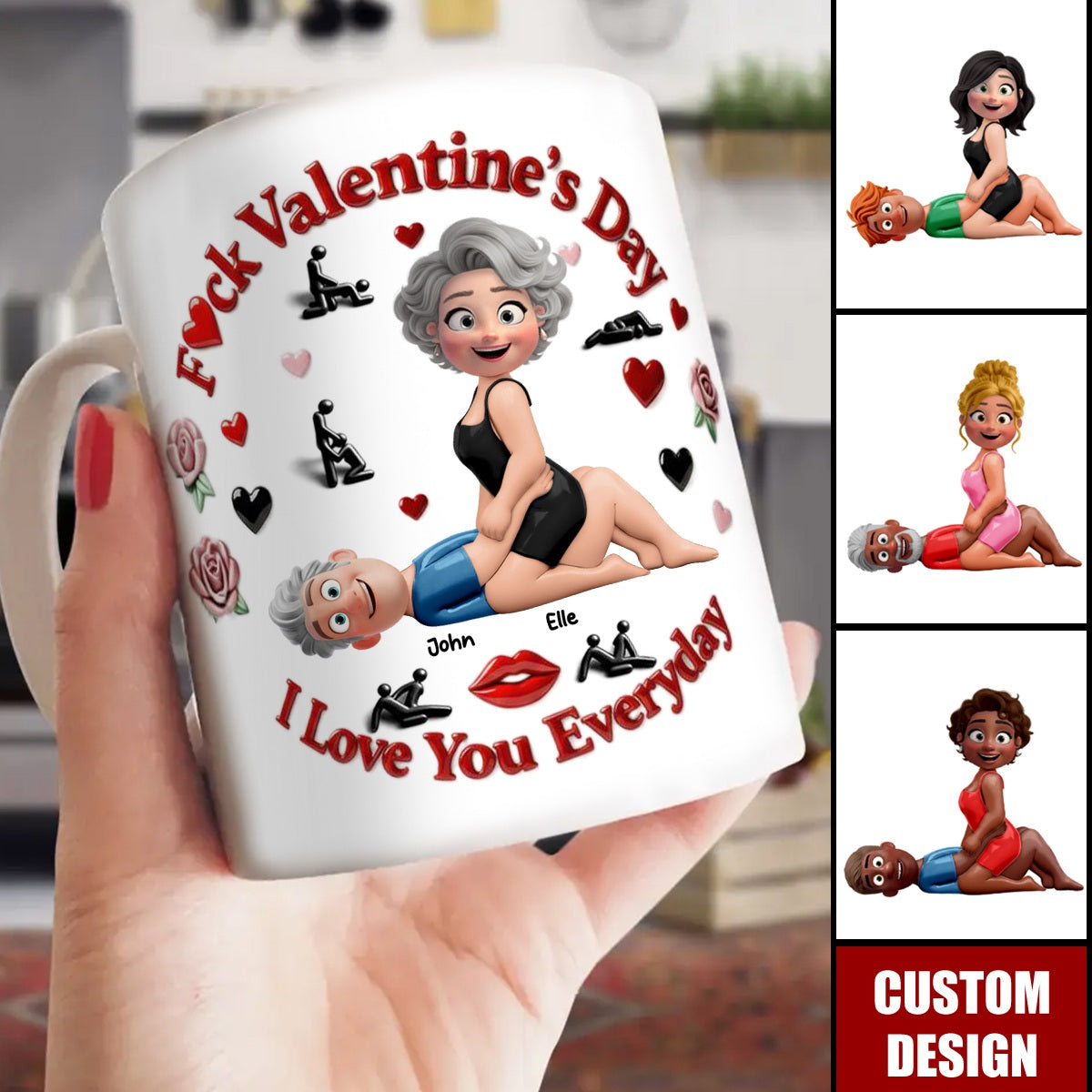Personalized Couple Love You Everyday Coffee Mug-Gifts For Couple
