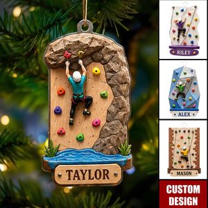 Personalized Indoor Outdoor Rock Climber Ornament,Gifts for Rock Climbers