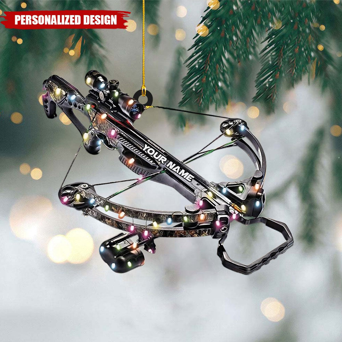 Personalized Crossbow Hunting Arrow Christmas Ornament - 2024 New Release