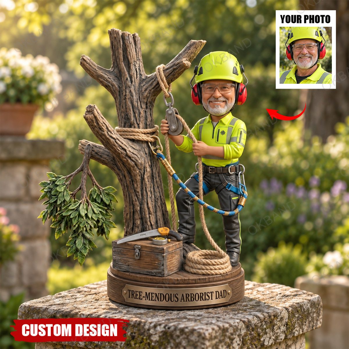Personalized Arborist Acrylic Plaque, Photo Arborist Figurine
