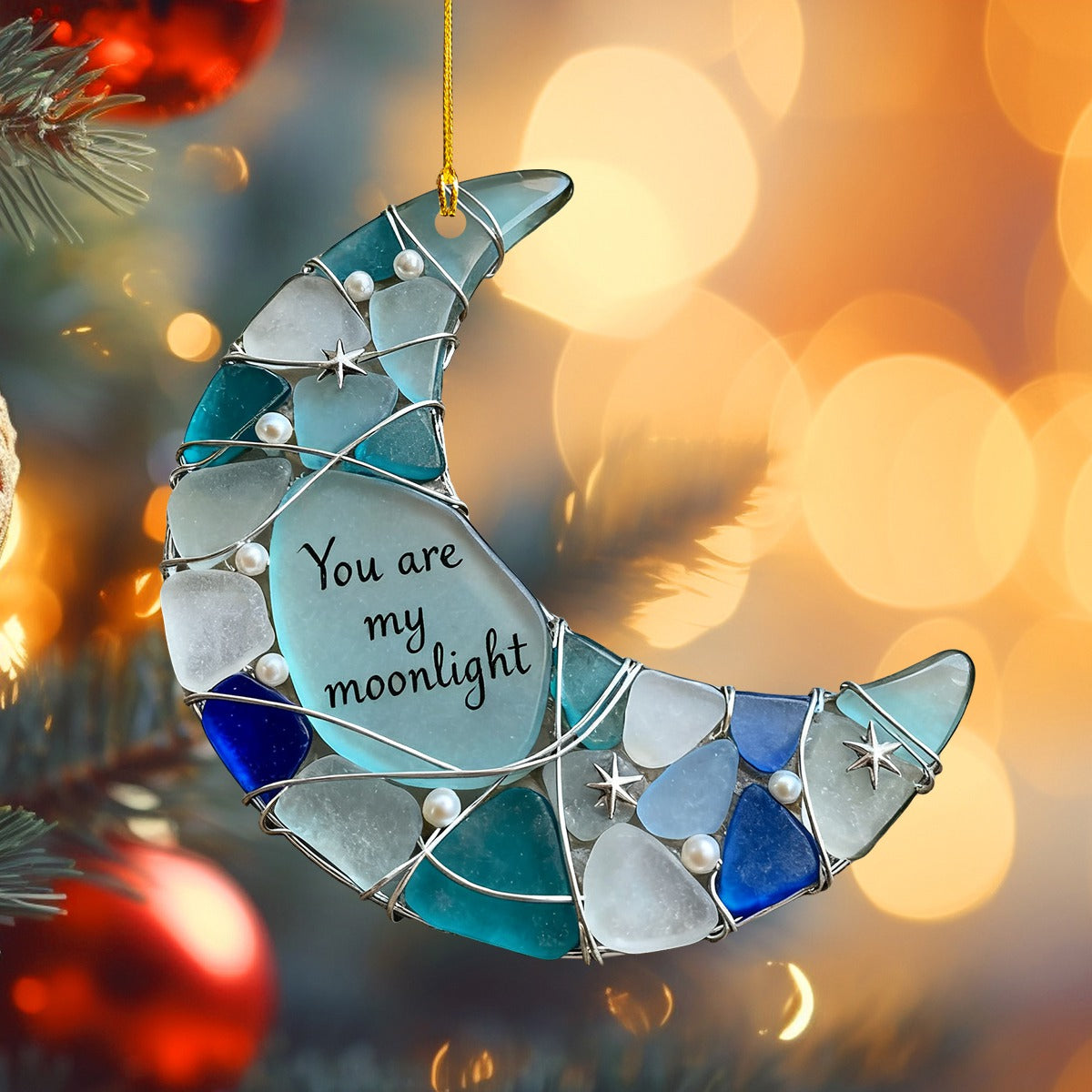 You Are My  Moonlight-Couple Ornament