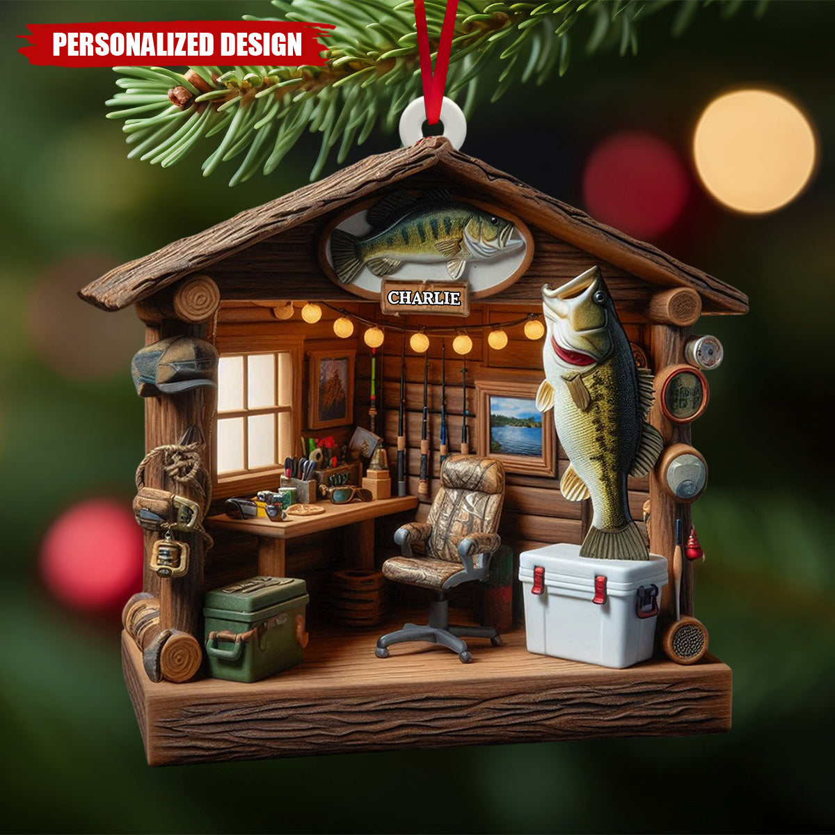 Love Fishing-Personalized Fishing Ornament