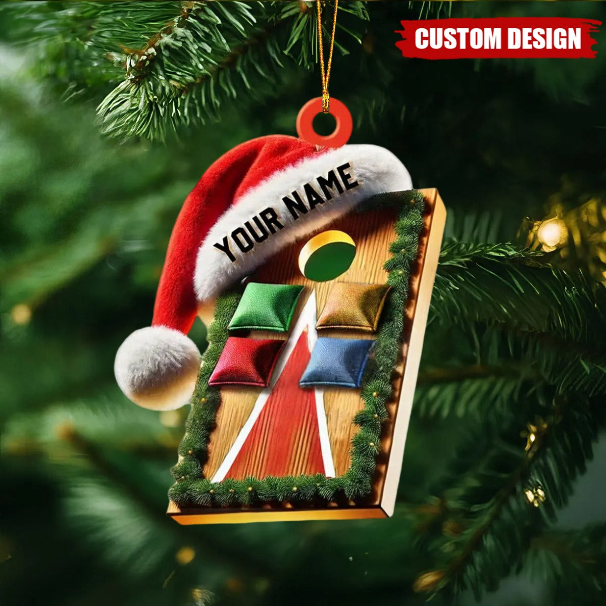 Personalized Cornhole Ornament-Gift For Cornhole Lovers