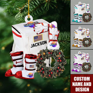 2024 New Release Personalized Astronaut Space Christmas Ornaments -Gifts For Skiing Lover
